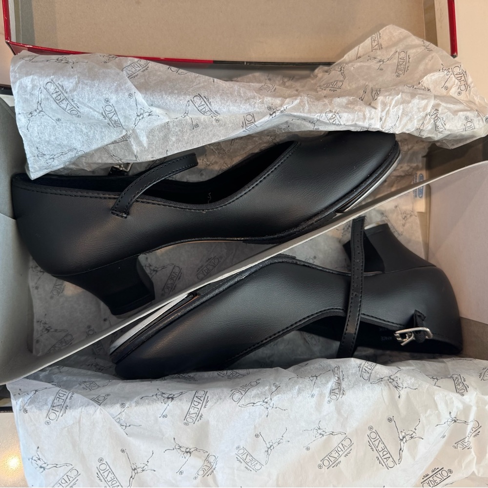 Capezio Black Tap - Girls Shoes 6 M! - Picture 5 of 12
